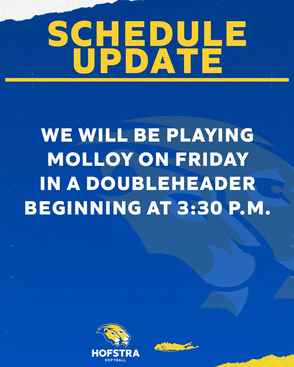 HofstraSoftball's tweet photo. 🚨 FALL SCHEDULE UPDATE🚨

#PrideOfLI https://t.co/ggbn27Id1x