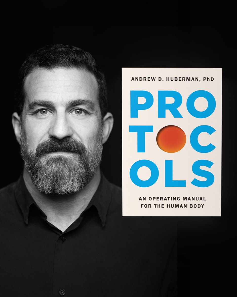SimonSchusterCA's tweet photo. Optimize sleep, exercise, stress, focus, and more with Andrew Huberman’s science-based protocols. On sale now! https://t.co/f8YaQLU5z8 @hubermanlab https://t.co/xyDibjZNX8