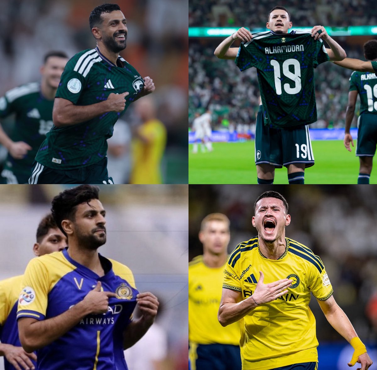 Nw91f's tweet photo. مهاجمين النصر يحسمون الفوز والصداررة 🥶💚 https://t.co/6ieRVq3jmv