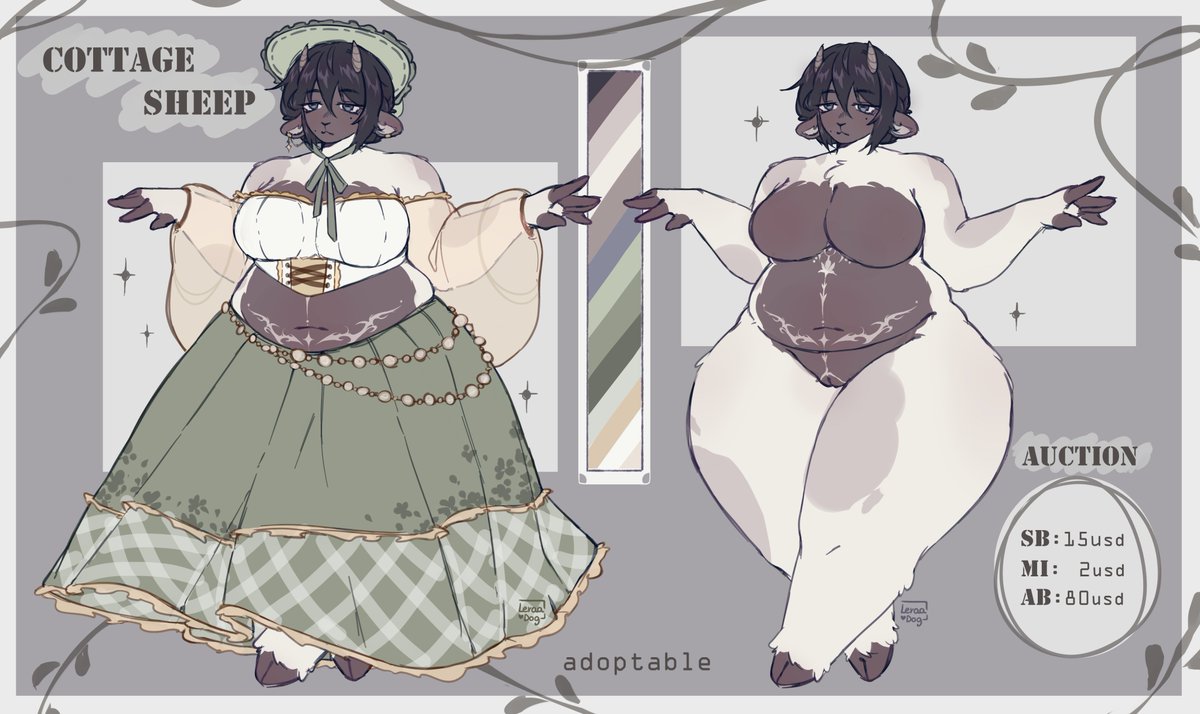 Leraa_Dog's tweet photo. Adopt Collab! AUCTION
[Cottage Sheep] Furry adoptable available

I really appreciate it when you 💖 and 🔁 this

#adopt #cottagecore #futa #sheep https://t.co/DcovCOjBXE