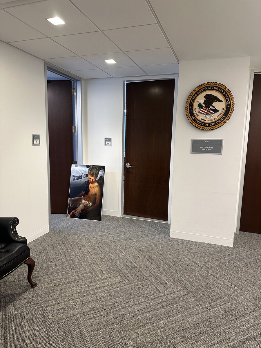 BillyPilgrimXOX's tweet photo. @as400495 @taigrr @caelin_sutch @ahmadaccino This pic was taken by my grandson when he was an intern for Judge Jeanine, US Attorney. She had him hanging pictures in her office and she didn’t want to forget what happened to you https://t.co/xH1H5kd2ps