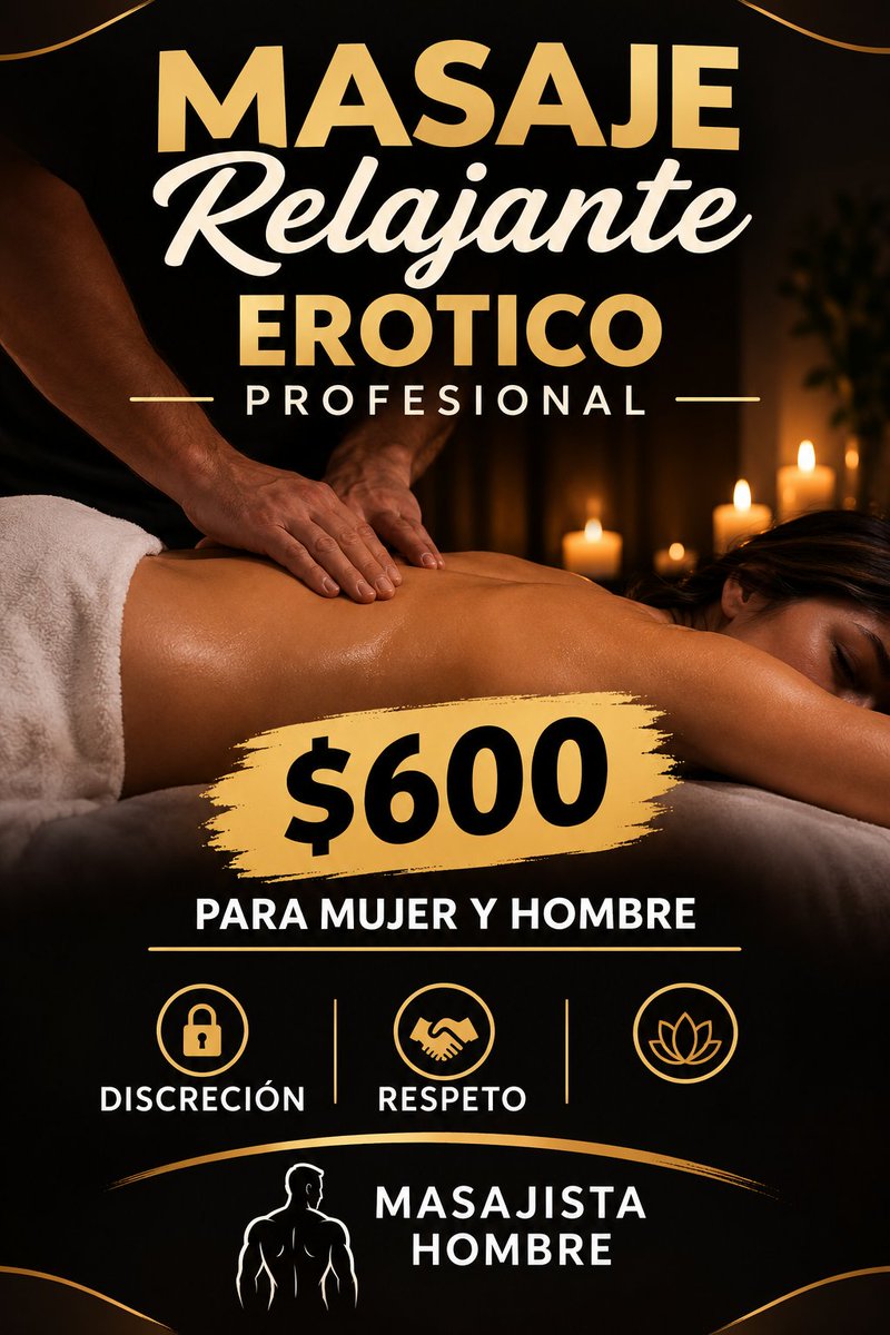 Rodrigocantuu's tweet photo. Hora de un relax! Masaje erotico relajante para hombre y mujer. 
- Cuerpo completo
- En ropa interior o al desnudo 

Servicio profesional. No importa físico, género, condición. Para personas de entre 18 y 90 años. 

#masaje #masajeerotico #masajehombreahombre #masajeparamujeres https://t.co/Xdiwenm9QF