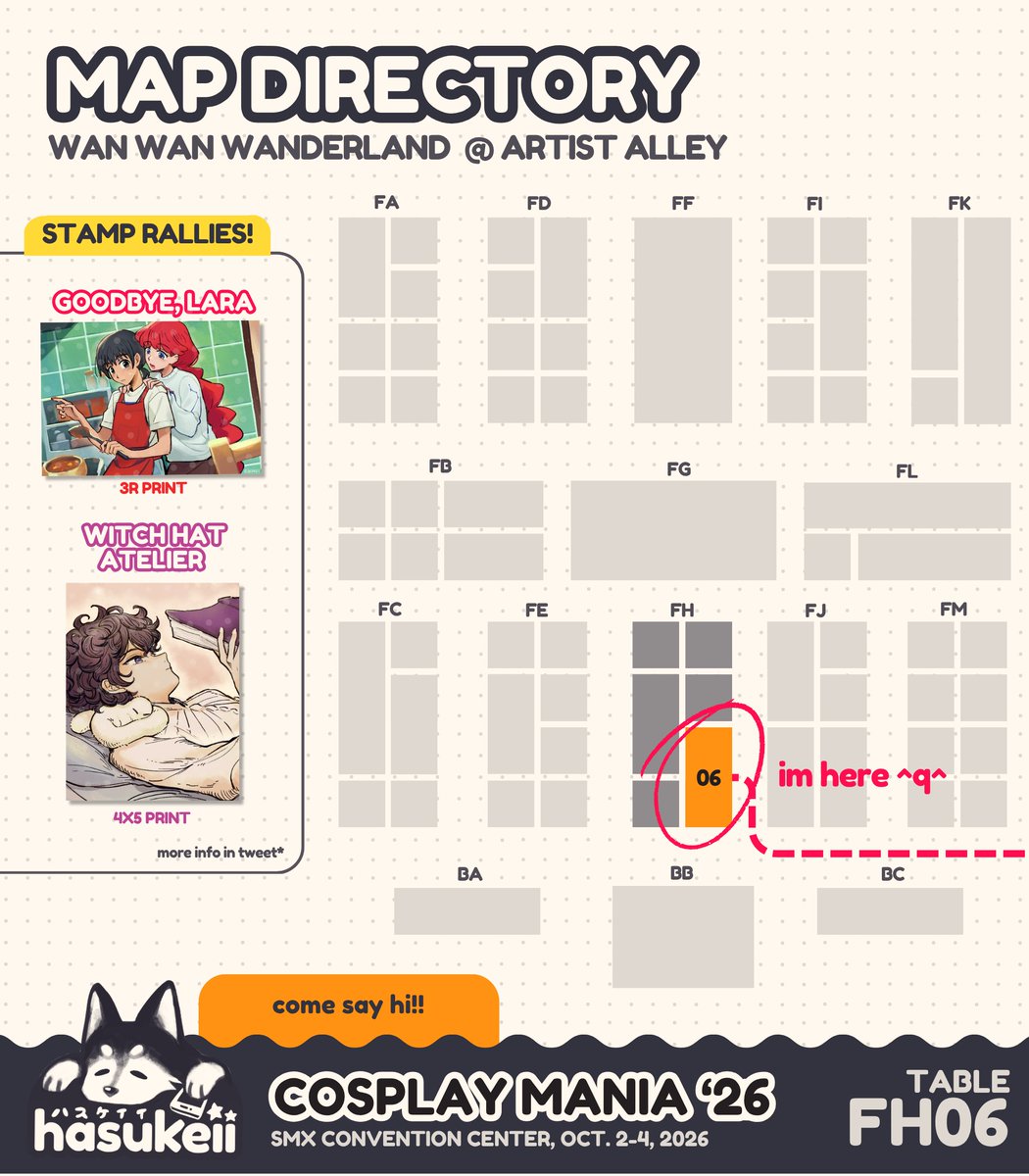 hasukeii's tweet photo. [🐺RT ] — cosplay mania 2026 catalogue💫

am bak with more sayolara EHEHEH 🐟🐟🐟

🏷️goodbye lara, cosmic princess kaguya, mitsuaya, arkco, witch hat atelier 
📍 Artist Alley FH-06 Wan Wan Wanderland

✉️DM for reservation, strictly PAYO

#Cosmania2026 
#FanfairAtCosplayMania2026 https://t.co/NorJZjKtnh