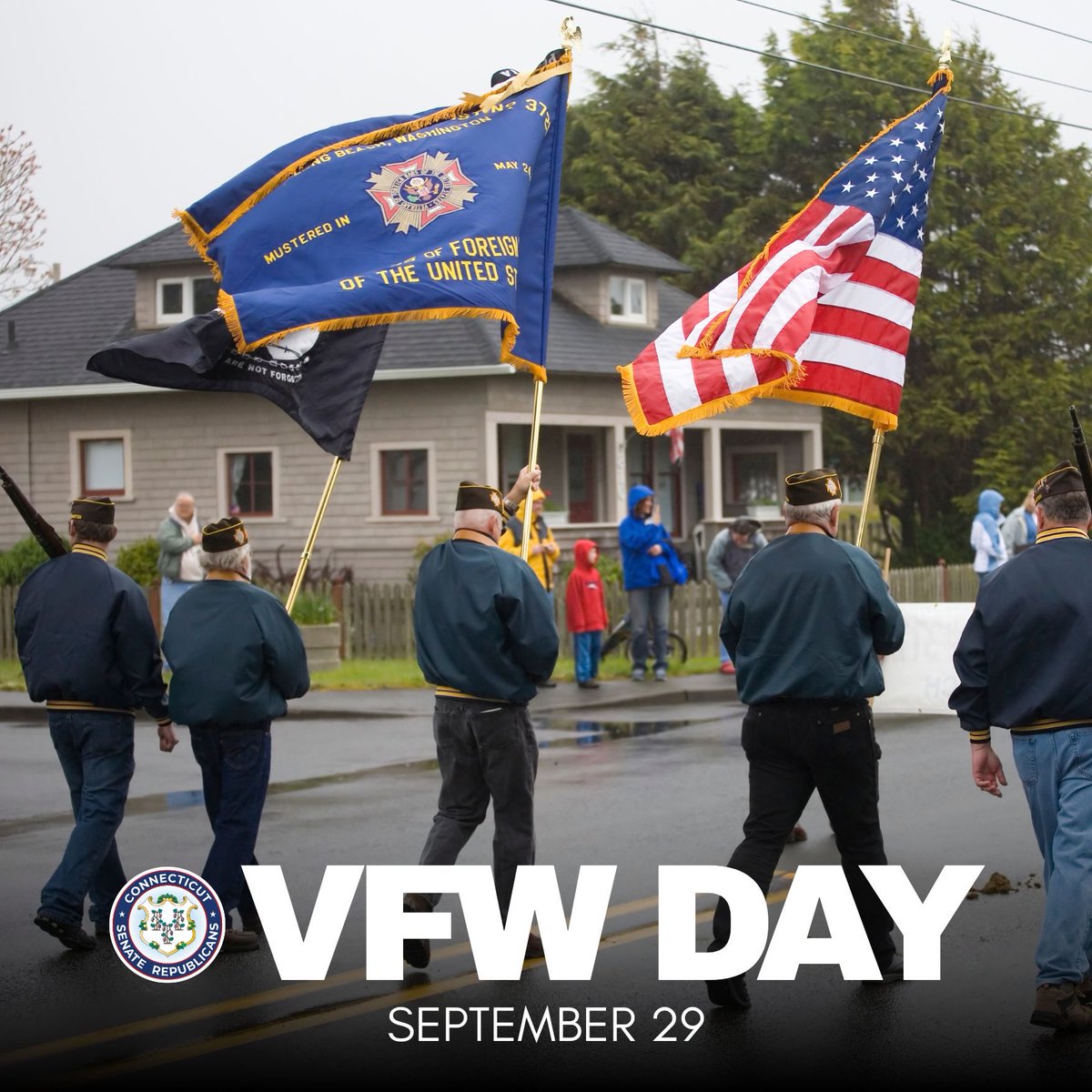CTSenateGOP's tweet photo. 🇺🇸 Today on VFW Day, we thank the men and women of the Veterans of Foreign Wars for their service to our country and their continued dedication to fellow veterans and their families.

For 127 years, VFW members have stood together to ensure those who served are supported, honored and never forgotten. To every VFW member and local post, thank you for all you do for our communities.