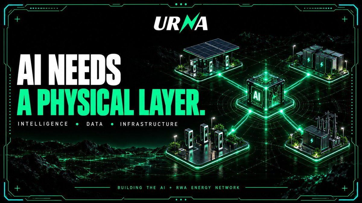 UrnaCharge's tweet photo. Everyone is talking about AI agents.

But intelligence alone doesn’t move the physical world.

It needs infrastructure.
It needs real-world data.
It needs places to act.

URNA connects AI intelligence with a physical energy network.

AI is the brain.
Infrastructure is where it becomes useful.