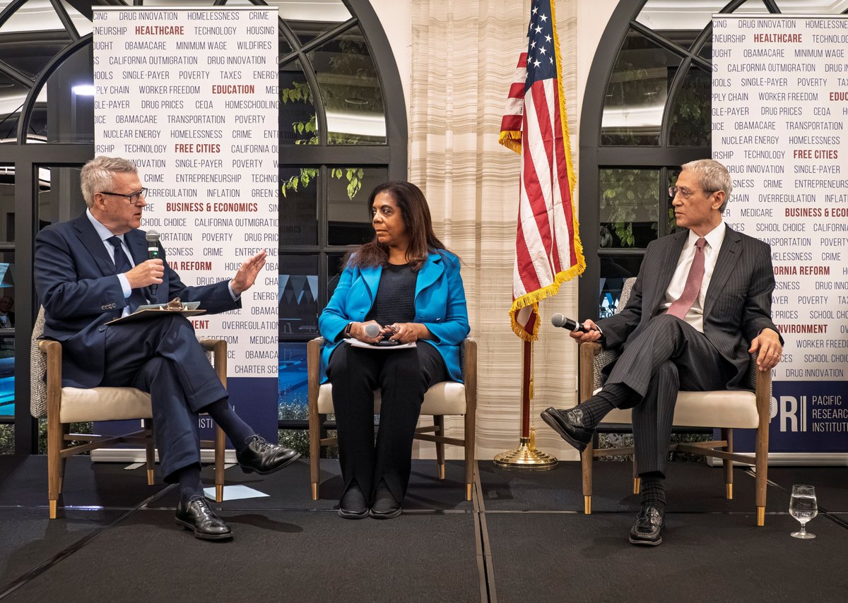 PacificResearch's tweet photo. A few highlights from PRI’s Annual Sir Antony Fisher Dinner at the Menlo Circus Club in Atherton!

Guests enjoyed an evening of good food and conversation, featuring a panel with Kiron Skinner, Gordon Chang, and Steven Hayward, moderated by the Hoover Institution’s Peter Robinson. The discussion covered threats from China, the war in Iran, the impact of AI, and other pressing world issues.

Dianne Taube also presented Gordon Chang with the Taube Family Freedom Prize, recognizing his contributions to the defense of freedom and his longstanding leadership in confronting authoritarian regimes.

Thank you to our speakers, guests, and supporters for making it a memorable evening!