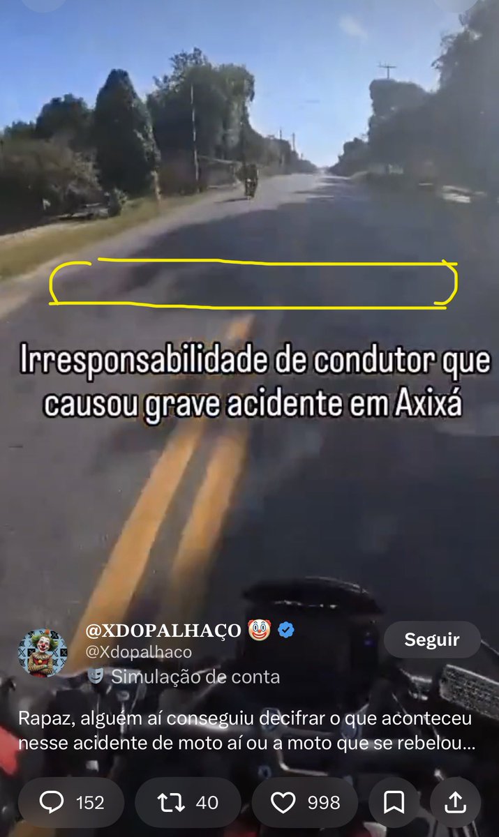 WVeschi17285's tweet photo. @Xdopalhaco Tá bem sinalizada essa lombada 🤣🤣🤔 https://t.co/ystdmkNp0A