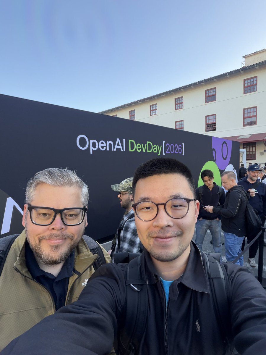 BradGroux's tweet photo. Ran into @yzyydev checking into DevDay! https://t.co/b2Mk68AhpO