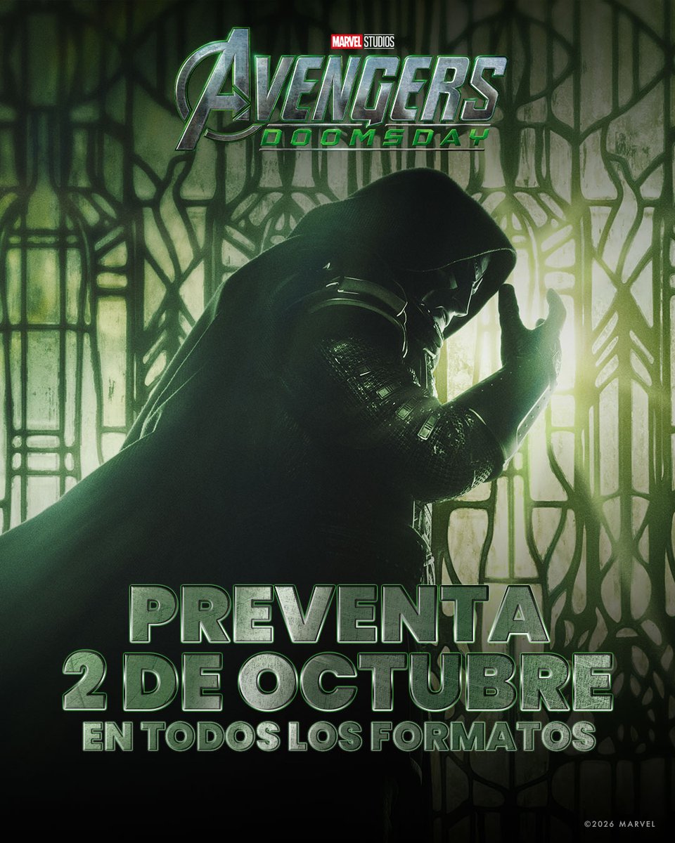 Cinemex's tweet photo. ¡Anota la fecha! La Preventa Cinemex para #AvengersDoomsday en otros formatos llega este 02 de octubre y también habrá funciones para la medianoche del 15 al 16 de diciembre. https://t.co/Xsdiif57ZV