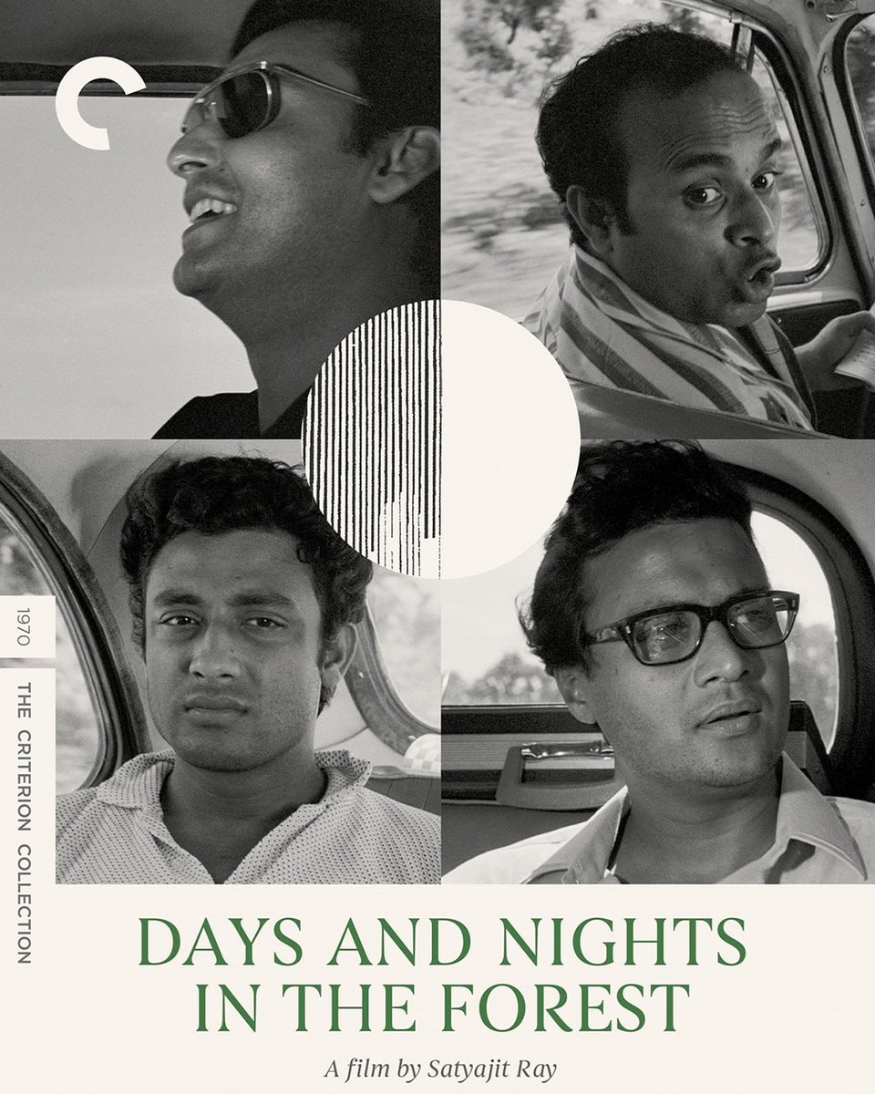 Criterion's tweet photo. Our new 4K + Blu-ray Criterion edition of Satyajit Ray’s DAYS AND NIGHTS IN THE FOREST (1970) has arrived! 🖤 https://t.co/Gtqz0Q1NUm

One of Ray’s greatest achievements begins with the deceptively easy grace of a buddy comedy—only to give way to darker moral shading. https://t.co/GM7ENANhSR