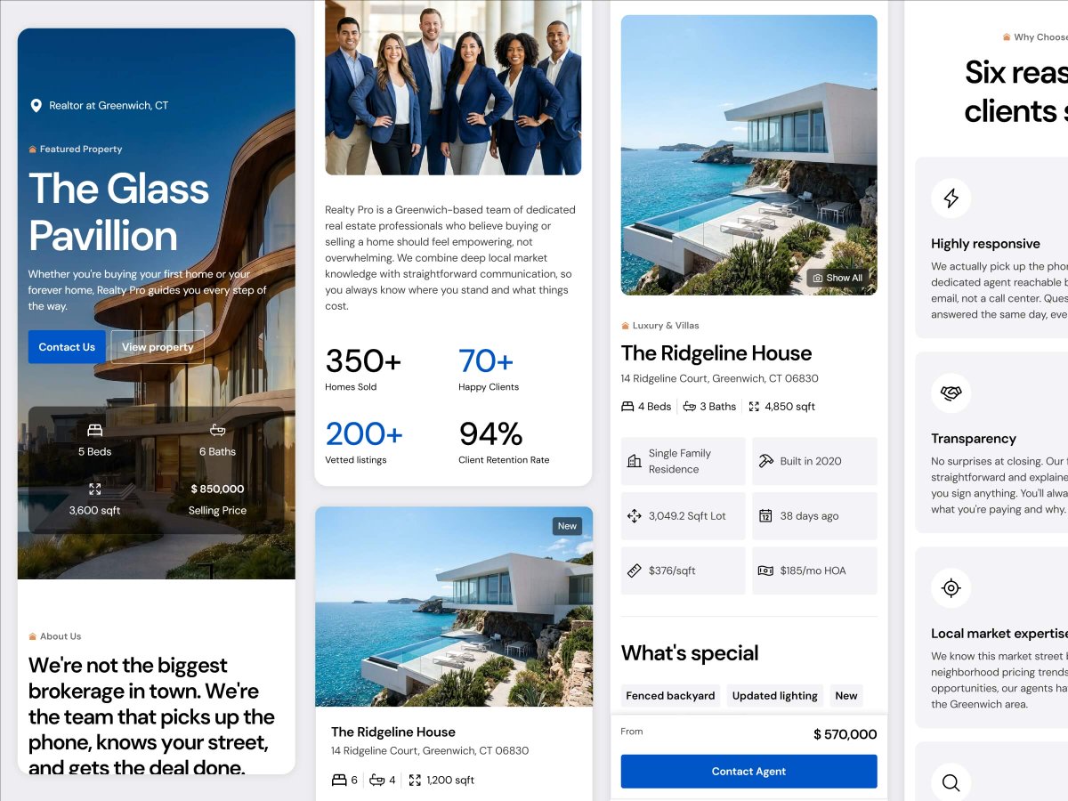 Xavier_web_dev's tweet photo. New to real estate? You don't need an agency budget to look established online.

I designed a website template for agents just starting out:

→ 14 pages
→ Update listings like filling out a form
→ Looks sharp on mobile

Link in the reply 👇 https://t.co/7WG1wIpo4B