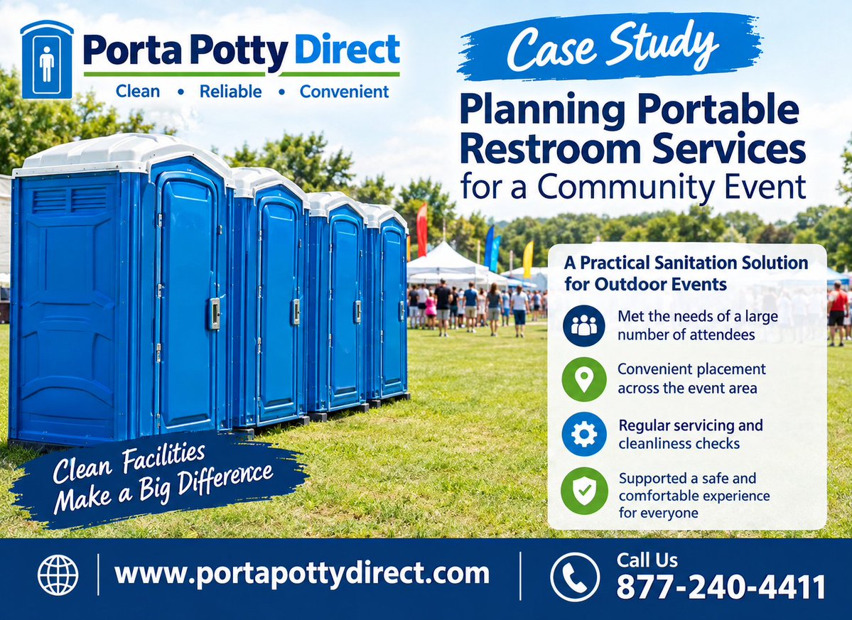 portapottydir's tweet photo. 🚻 Case Study: Planning Portable Restroom Services for a Community Event

🌐 https://t.co/USTIaxu2QG
📞 877-240-4411

#PortaPotty #PortableRestrooms #EventPlanning #OutdoorEvents #Sanitation #CommunityEvents https://t.co/OXS6eFNWbQ