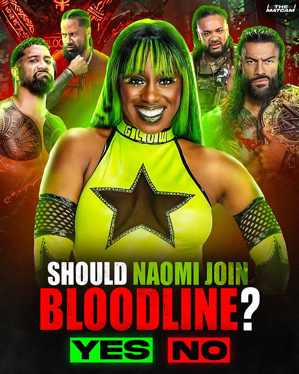 thematcam's tweet photo. Should Naomi Join The Bloodline to help them fight 946?

#Bloodline #Naomi #WWE https://t.co/AAy7BgjiwJ