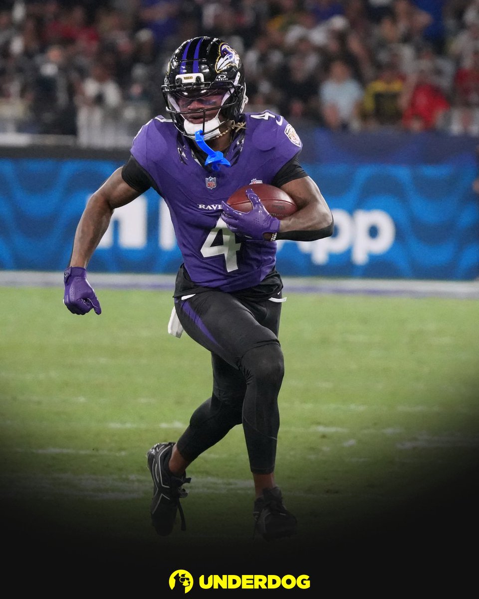 UnderdogNFL's tweet photo. Zay Flowers among WRs this season, per @SumerSports (min. 25 routes):

1st in yard per route run
1st in targets per route run
2nd in EPA/target
2nd in targeted success %
6th in yards per reception
8th in target share https://t.co/CDns4DQ9Od