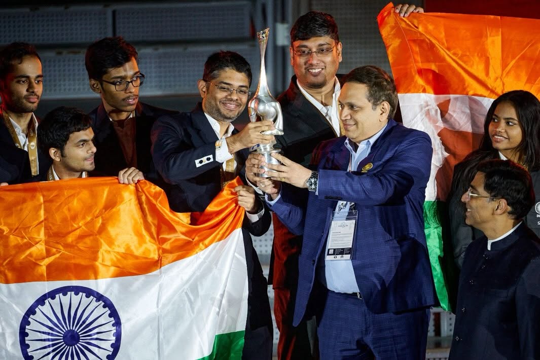 swayams2150's tweet photo. Proud to be part of the Indian women’s team that brought home bronze, while the Open Team fought hard for silver. 🥉🥈🇮🇳

Together, we brought home the prestigious Gaprindashvili Cup 2026! 🏆🇮🇳 https://t.co/No3Uy3cRUn