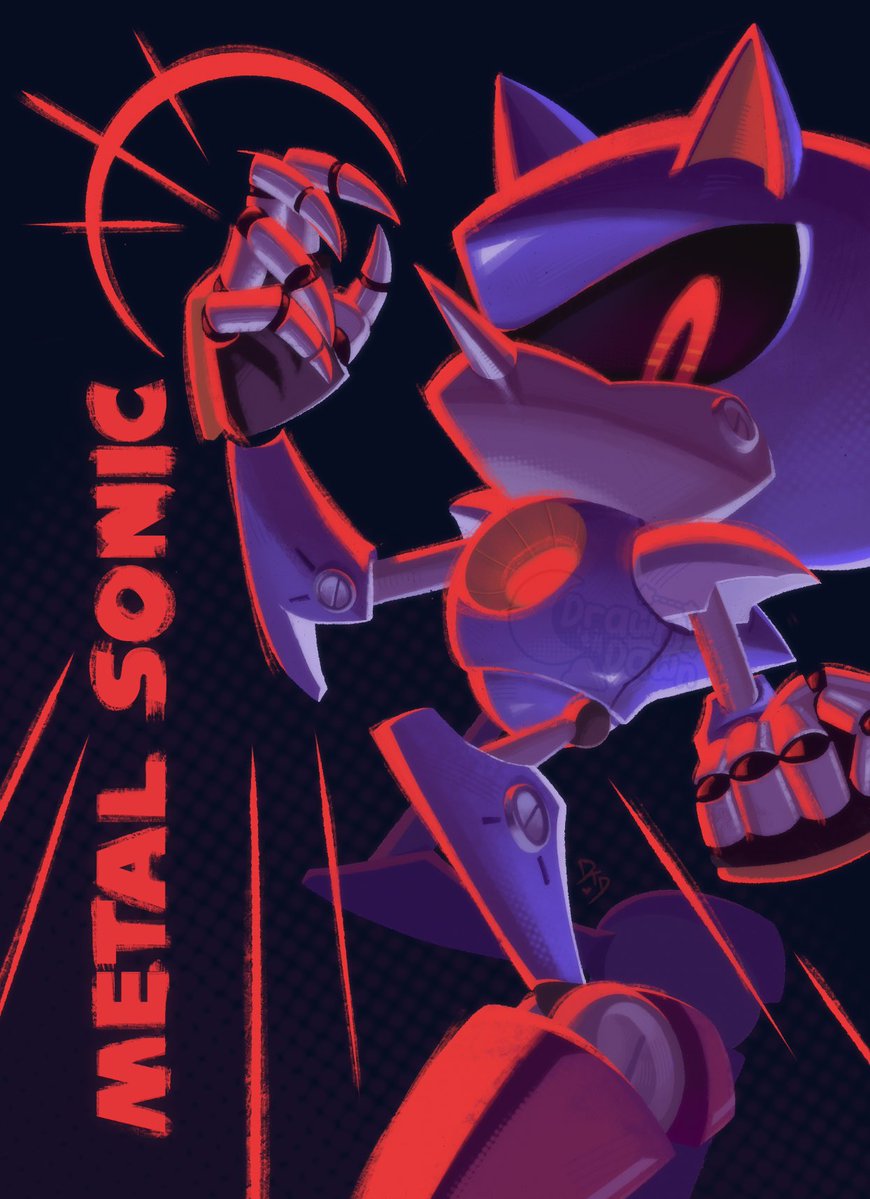 DrawnTilDawn's tweet photo. Metal Sonic 🤖❤️ https://t.co/JCnMbLLhCi