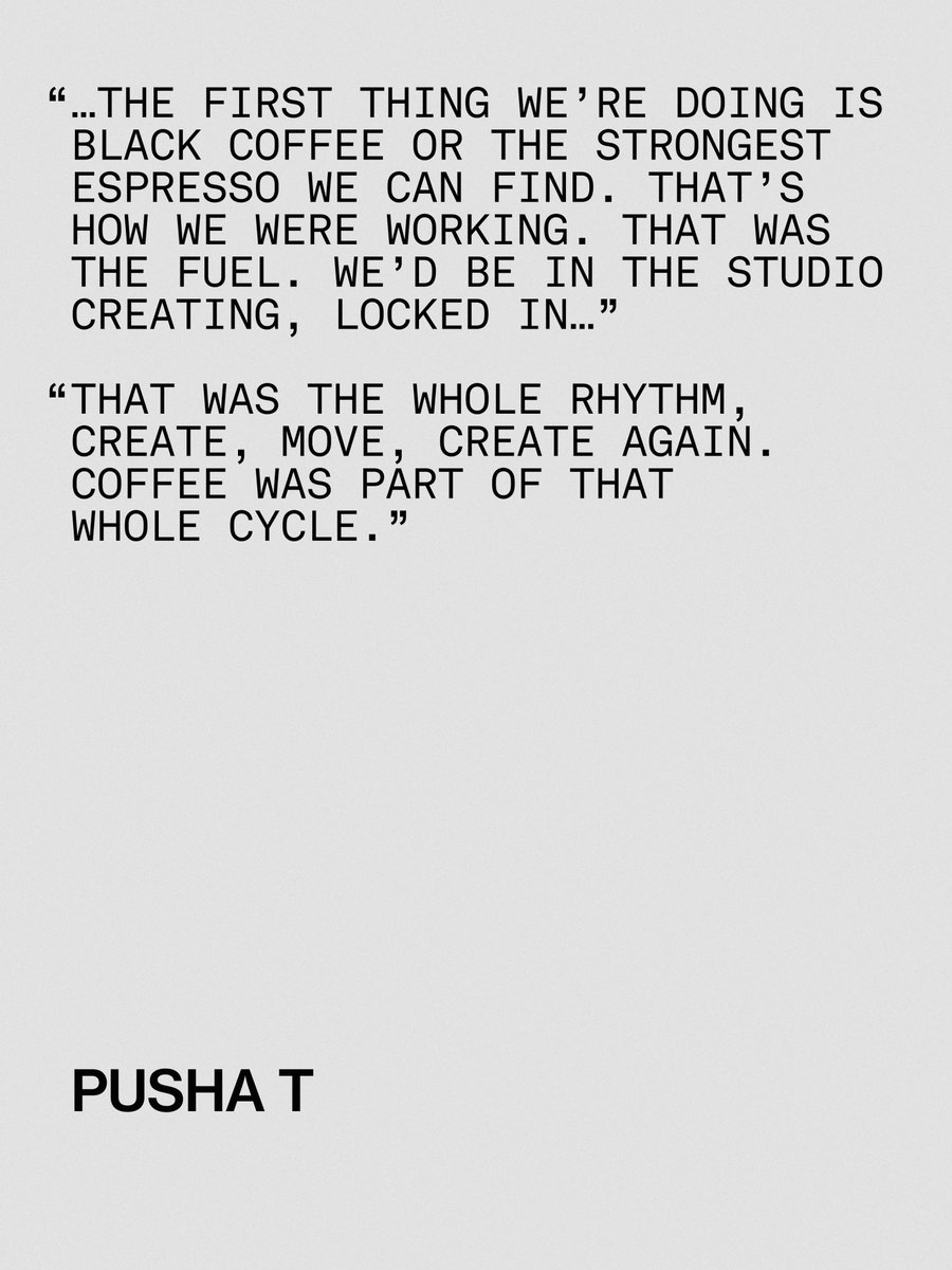 GRINDIN's tweet photo. #PushaT and #Pharrell didn’t name the coffee after a song. They named it after what the song was about.

GRINDIN. To your next step. On your goals. Towards your purpose. To the next beat. On their track. Towards the final album.

https://t.co/jG4Zwnl22L

#NationalCoffeeDay. #GRINDINcoffee.