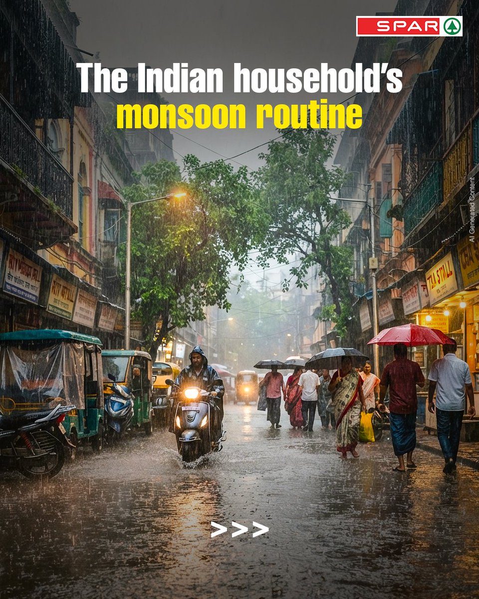 SparIndiaHyper's tweet photo. Rain check on your plans?🌧
Create the perfect monsoon vibe right at home.✨

Get everything you need for rainy days at SPAR. https://t.co/KVOo9yCQpT