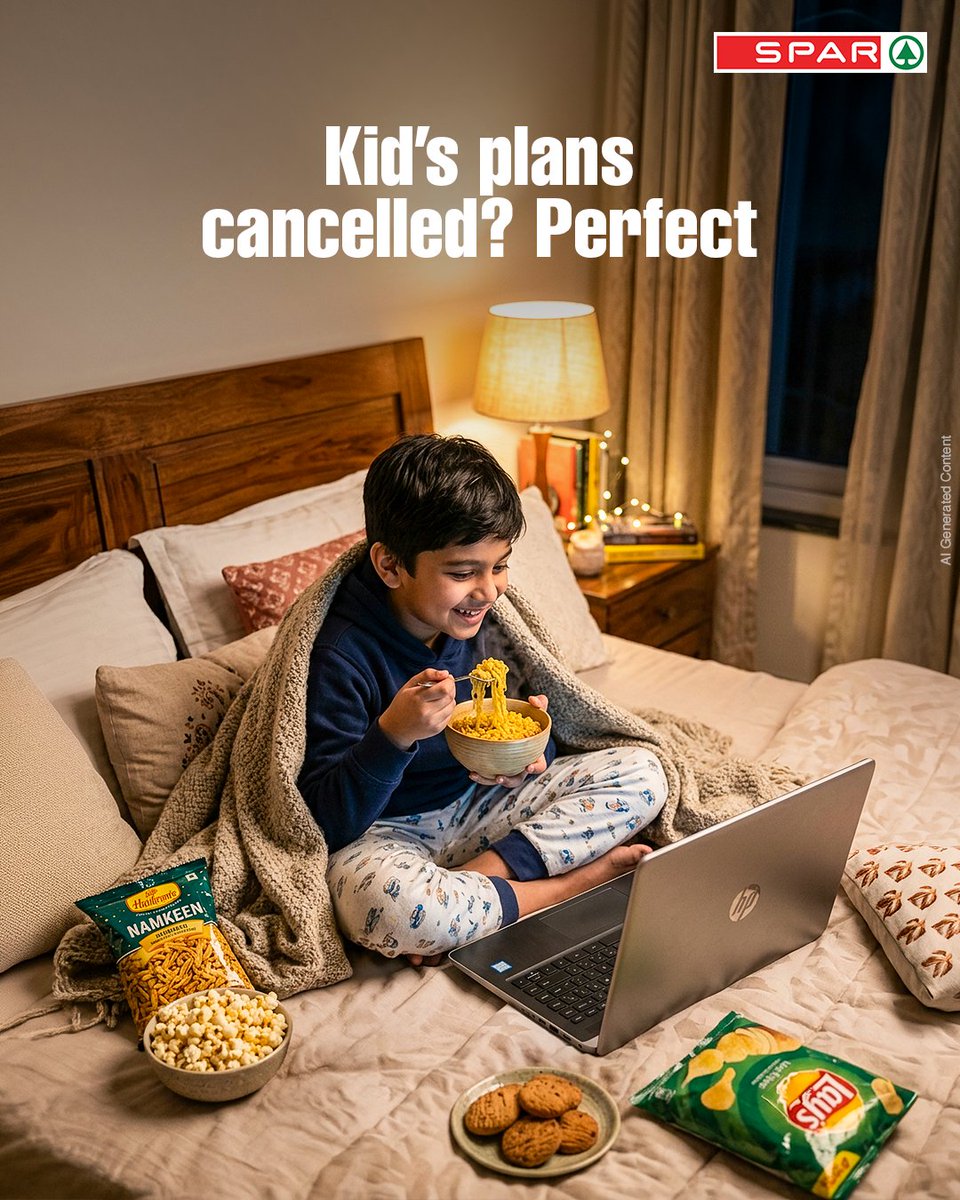 SparIndiaHyper's tweet photo. Rain check on your plans?🌧
Create the perfect monsoon vibe right at home.✨

Get everything you need for rainy days at SPAR. https://t.co/KVOo9yCQpT