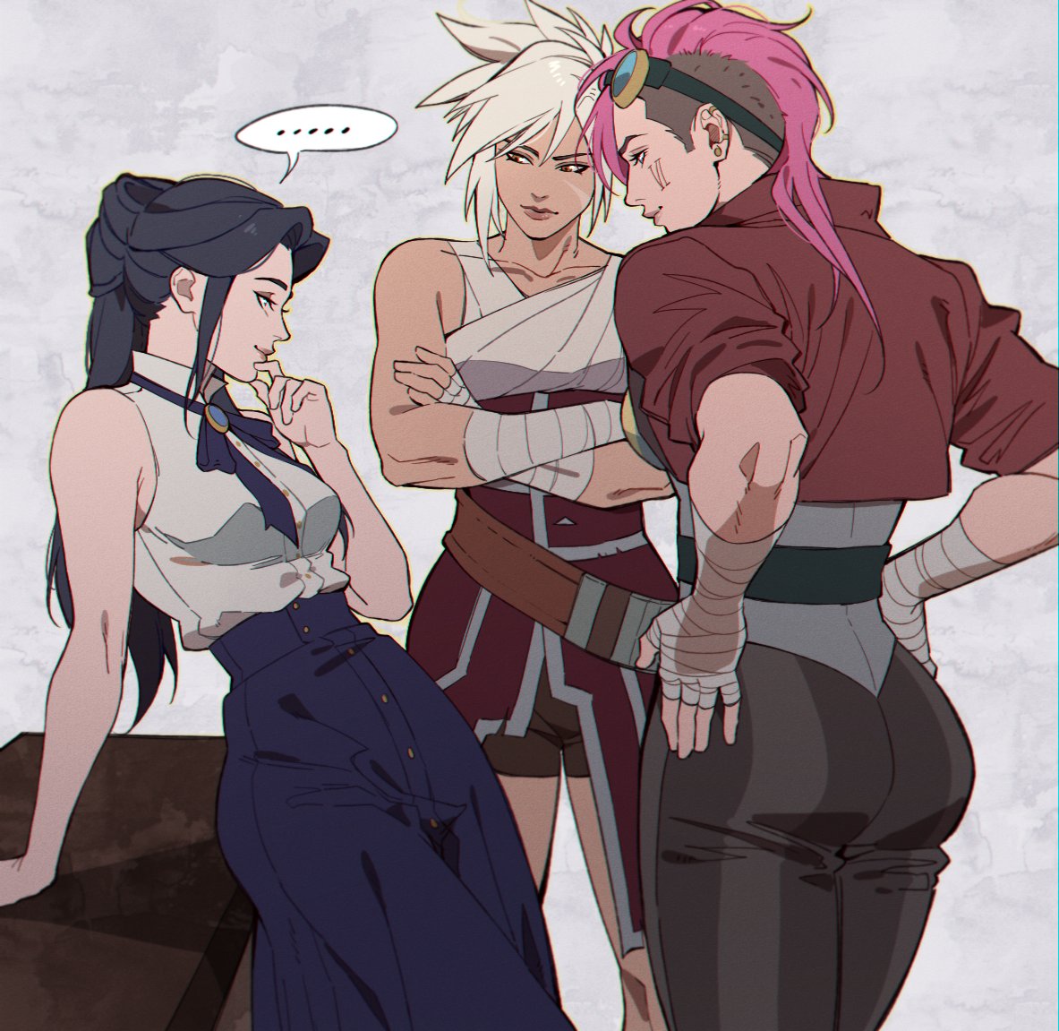 OmyChan2's tweet photo. The ADC with the jungler and top laner who carried the game

#Caitlyn #Riven #Vi #LOL #Caitven #Caitvi #Piltoversfinest https://t.co/y9cogcLJEz
