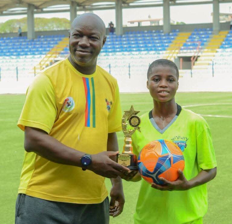 Yorubaness's tweet photo. From Mushin to the world! 🇳🇬✨ At just 16 years old, Oluwakemi Adegbuyi has taken women's football by storm, sweeping 3 MAJOR awards in 2026

🏆 NWFL Premiership Player of the Season
🏆 WAFU-B Women's Champions League Qualifiers Best Player
🏆 WAFU-B U17 Girls Cup Best Player https://t.co/tInkRvg597