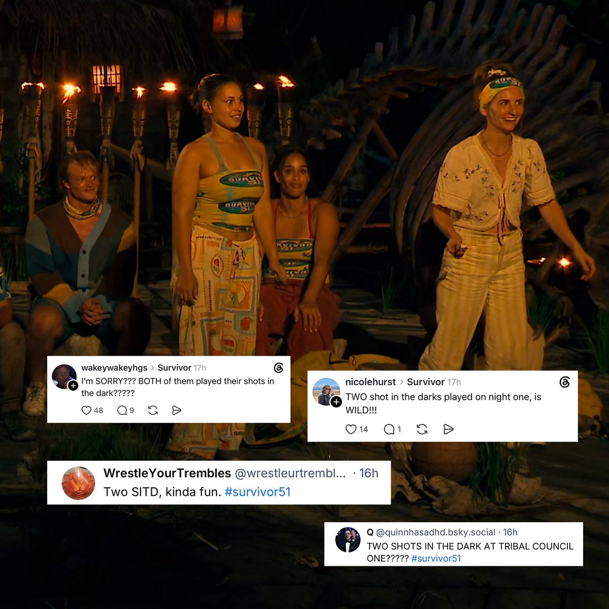 survivorcbs's tweet photo. we are in full swing of the Open Era π₯ #Survivor #CommentRoundUp #Survivor51 #FanComments https://t.co/QBNcETXkkV