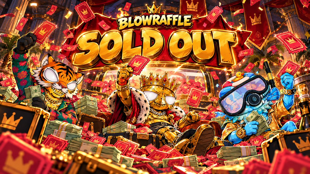 BlowFlyHQ's tweet photo. FIRST RAFFLE SOLD OUT!

100 tickets sold in 20 minutes!

Thanks for all the support! More giveaways coming soon!

The winner will be determined via Chainlink in a few minutes! Stay tuned to the site! https://t.co/JDnjkBSDA5