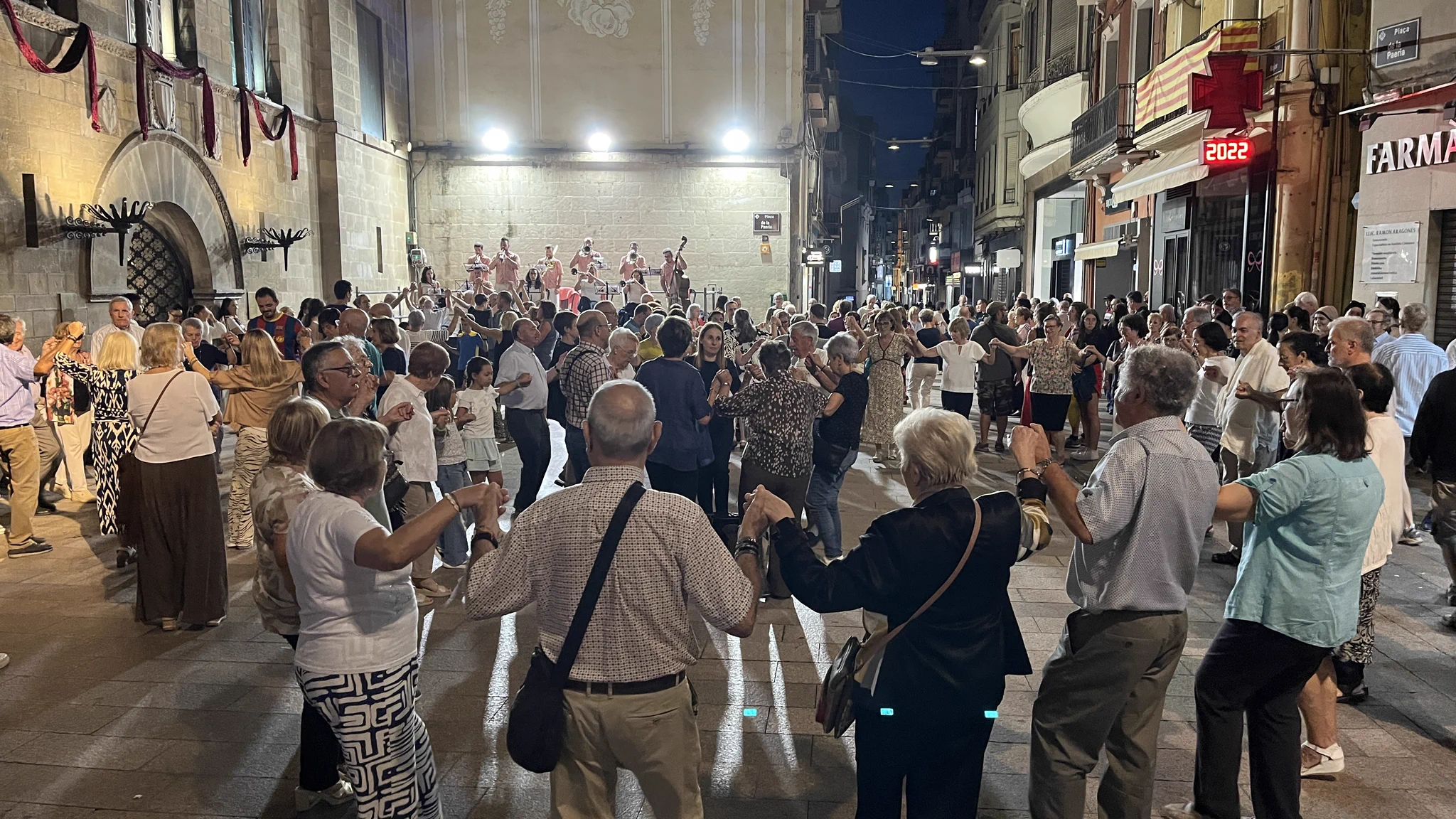La Cobla Vents de Riella, la darrera en actuar en el marc de les Festes de la Tardor.