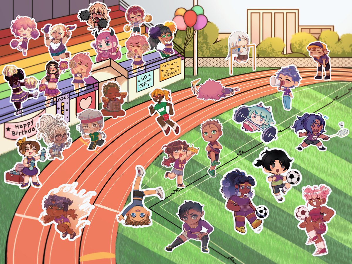 GoldenBoyIssue's tweet photo. Golden Boy HQ celebrates Derek's birthday with a sports day event! Thank you Shooting Stars Cheer Squad for cheering us on!

You can find links to all our contributors at https://t.co/GUfrisoZbw https://t.co/vd6a0o8HW9