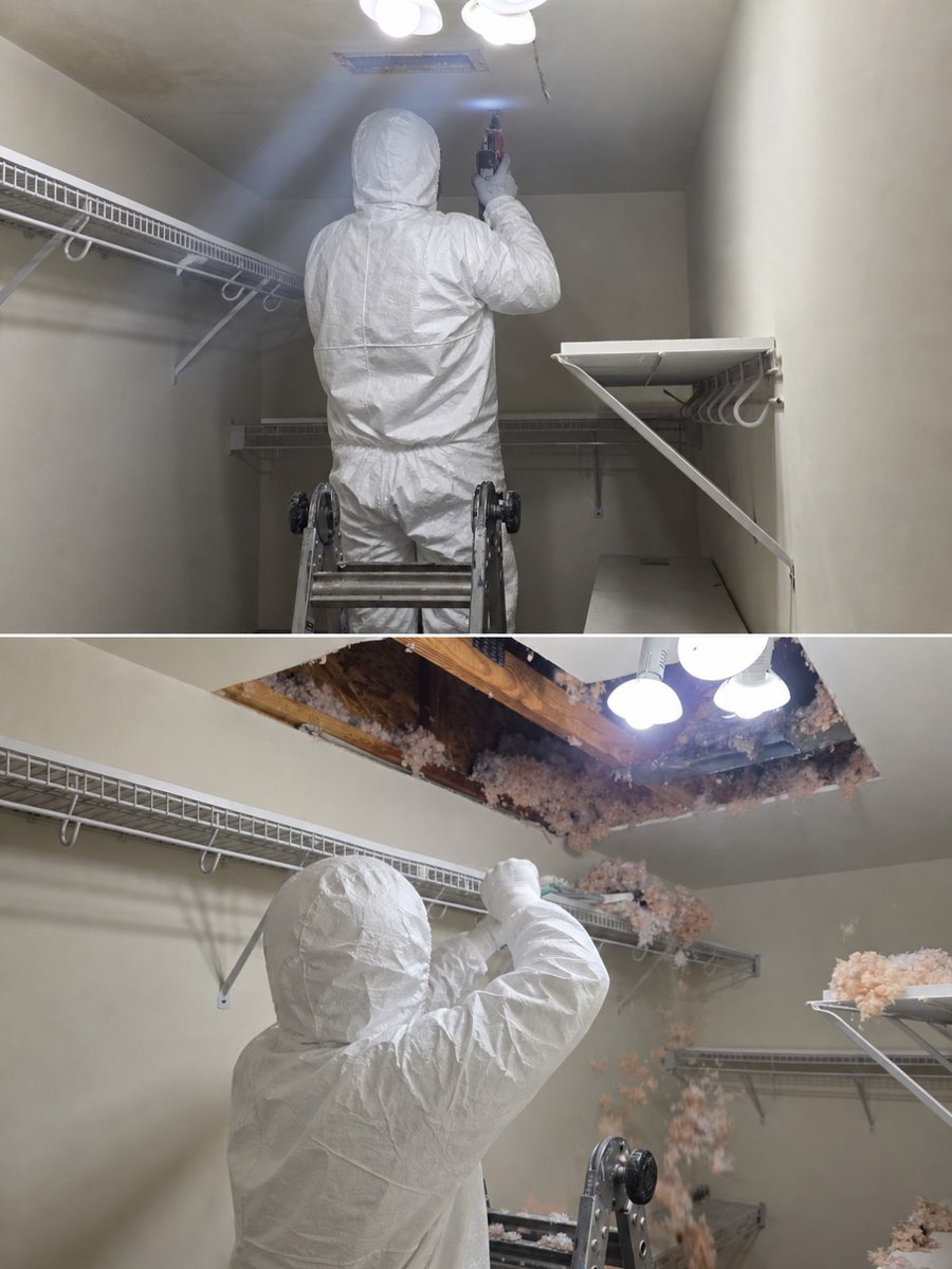 DRYmedic_'s tweet photo. Phase two of this Nashville water damage job. 💧
After identifying affected areas, our team is opening up damaged materials so the water mitigation process can continue where it matters.
Need restoration help? (615) 617-5078
#WaterMitigation #NashvilleTN https://t.co/vFojLTnLGg