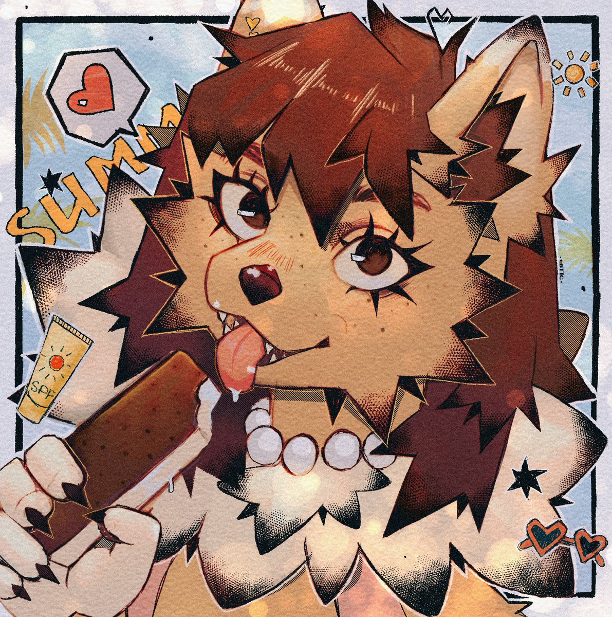 CookieSugarPaws's tweet photo. 🍪🍦Late summer treat~ 
🎨 by @cotic_artist https://t.co/oWin6FW59z
