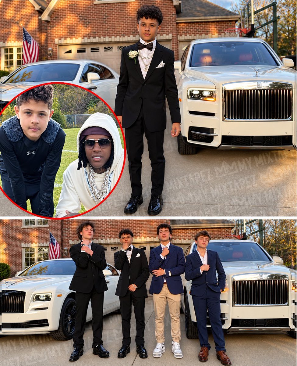 oko_anthon17004's tweet photo. Lil Durk’s son makes a luxury homecoming entrance with two Rolls-Royces 👀💰 https://t.co/XFfM7Fkh7t