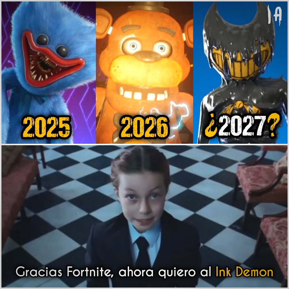 InkAxel414's tweet photo. ¡EPIC GAMES POR FAVOR HAZ QUE PASE! 🥹 

¿Creen que el Ink Demon sea el siguiente en llegar a #Fortnite en 2027? ¡Los leo!

#BENDY #FNAF #PoppyPlaytime #Fortnitemares https://t.co/zQUn0Ib6Ek