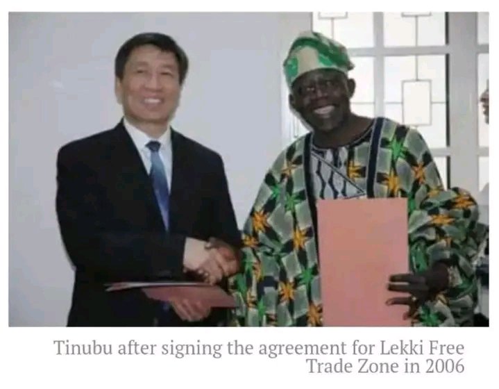 NG_observe's tweet photo. Tinubu signed the Lekki Free Trade zone agreement in 2006 https://t.co/8edGmS26bw