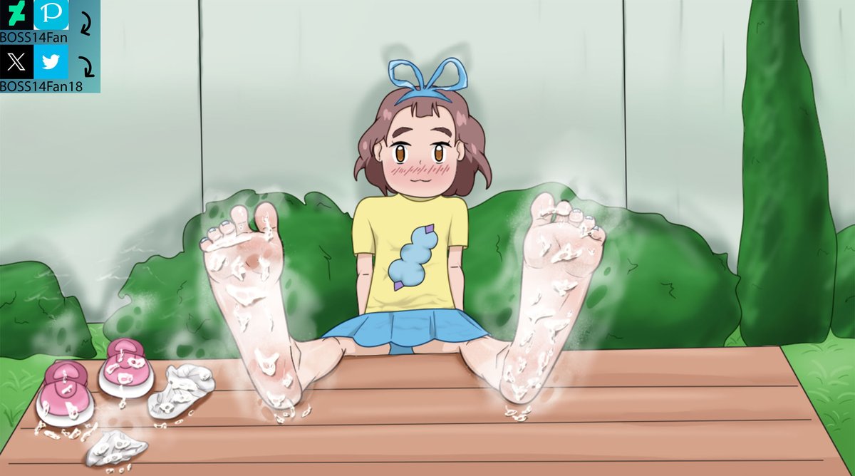 BOSS14Fan18's tweet photo. Jinny cuteness (Commission) 3/4 #footfetishart #cum https://t.co/UnmKbRVxiW