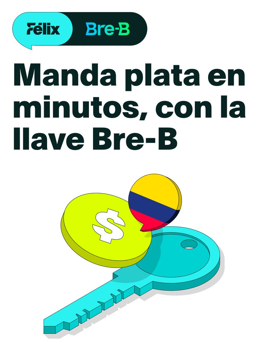 Felixpago's tweet photo. Mandar a Colombia ya no es con vueltas. 🇨🇴🩵

Ya puedes enviar por Bre-B con Félix, el sistema de pagos inmediatos del Banco de la República. Se acabó eso de pedir número de cuenta, tipo de cuenta y banco: ahora solo necesitas la llave de quien recibe (su celular, correo o cédula).

Pegas la llave y la plata le cae de una. Sin enredos, sin números raros, sin esperar al día hábil.

👉 Pídele la llave a tu familia y envía con Félix en breve. 

Envía hoy y aprovecha la tasa más alta desde julio. 🚀