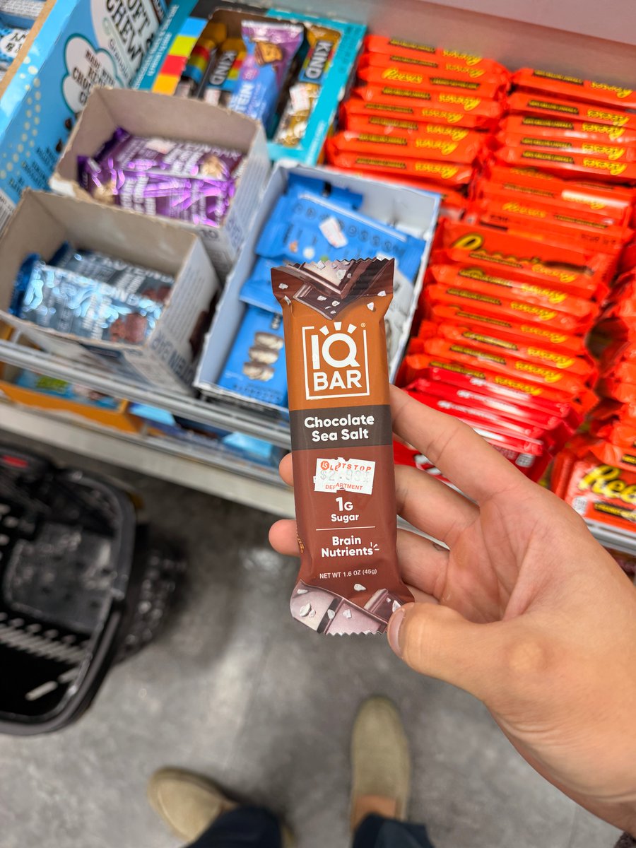 JorgeBetan2003's tweet photo. Went to buy protein bars. IQBAR caught my eye, but the store's price sticker hid the 12g protein line. That was the number I was looking for, so I would've passed. You can get the branding right and still lose the sale at the shelf. https://t.co/ps8g1lqnoy
