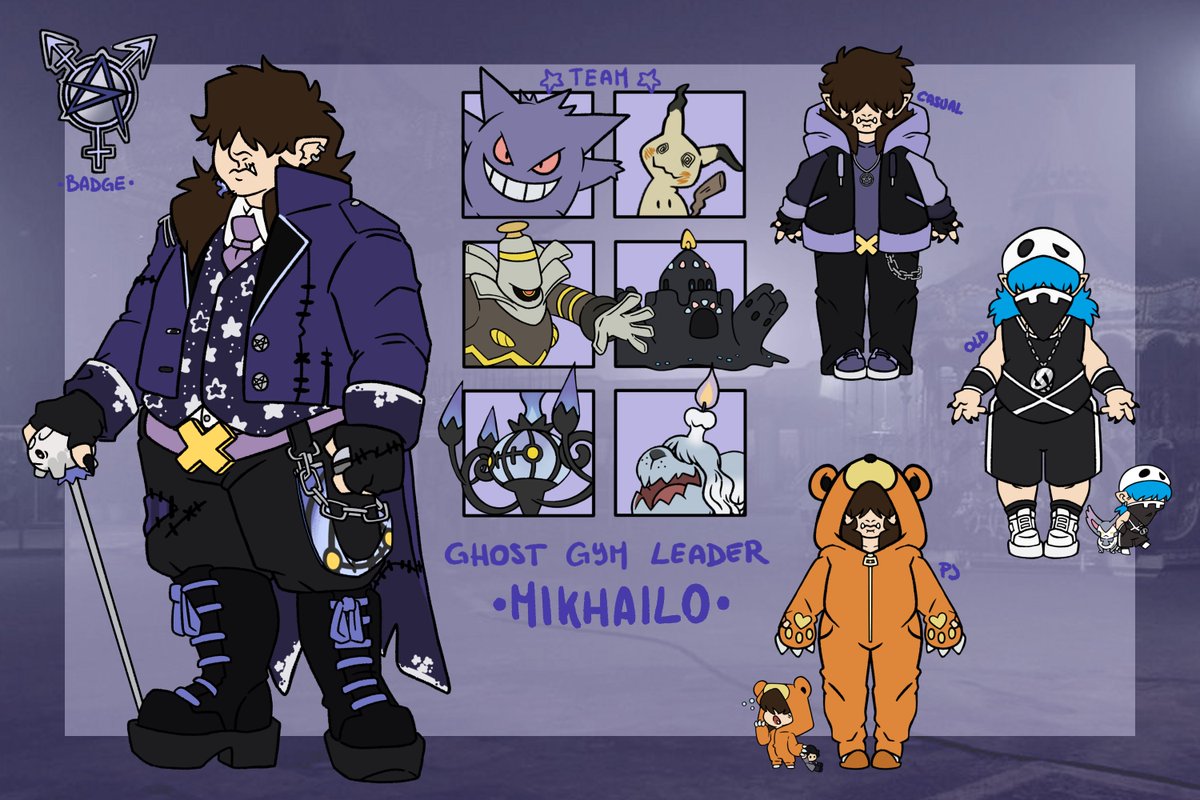 DigiAncientCode's tweet photo. @heimelmel Oooh such a cool raffle, love your style!!  Thank you for the opportunity x3 here my Gym Leader sona, if you could draw him with a Purugly please 💜 (you can draw his casual look) https://t.co/WfoOM525rh