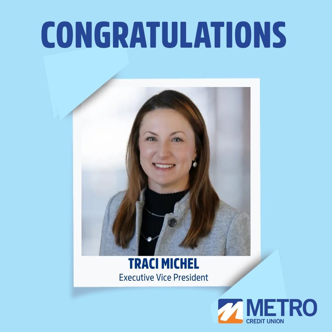 MetroCU's tweet photo. 🎉 Join us in congratulating Traci Michel on her promotion to Executive Vice President of Metro Credit Union! A well-deserved milestone for a leader who has helped drive Metro's success for 17 years. Read more: https://t.co/3MSf4JVE4n #BankingNews #FinancialServices #CreditUnions https://t.co/iH4gOF77KZ