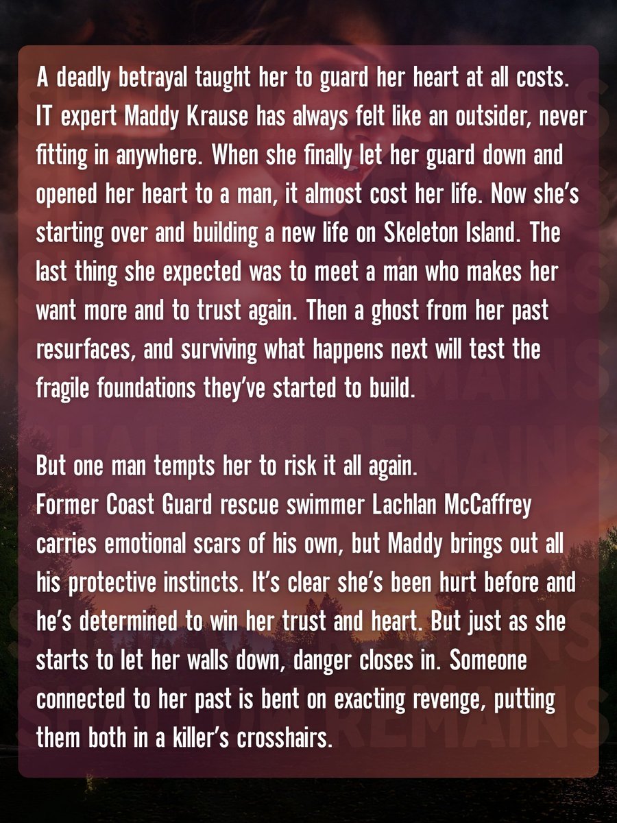 sweetsbooks's tweet photo. NOW LIVE! “The Skeleton Island series just keeps getting better and better and Shallow Remains was fantastic!” Shallow Remains by Kaylea Cross #SkeletonIsland https://t.co/euRHK04fjm https://t.co/RpSvovw3zg