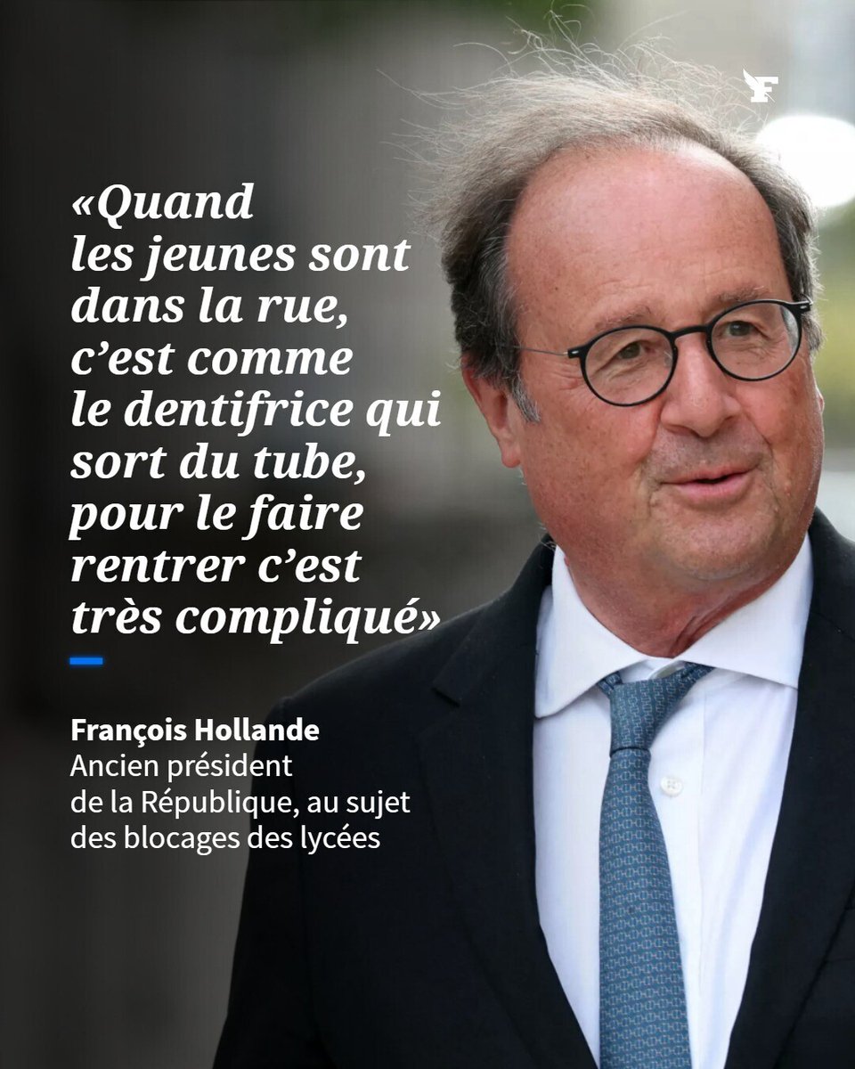 Le_Figaro's tweet photo. L'ex-président socialiste estime que le gouvernement devrait «faire très attention» à l’actuel mouvement de colère des lycéens. →https://t.co/Ch5FAKlrmE https://t.co/NBmF0Y65bF