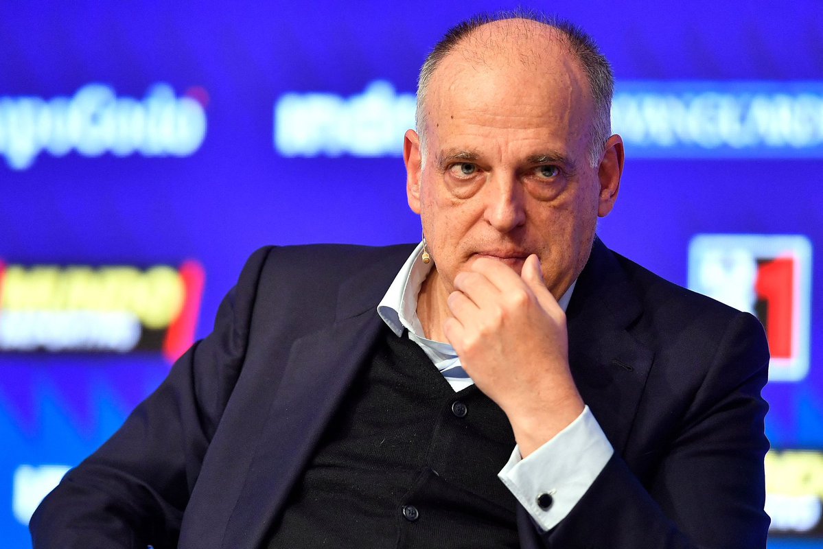 FabrizioRomano's tweet photo. 🚨 La Liga president Javier Tebas on Man City punishment: “I believe it should be the STRICTEST punishment in the Premier League regulations”.

“It must serve as an example. Violating the rules for over 10 years is a very serious thing”, told FIFPRO. https://t.co/IXaV2SCJU7