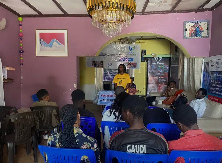 safrdcongo's tweet photo. "Paix et cohésion sociale" : Human Aid in Action (HAA) outille une trentaine de jeunes à Goma et invite SAF-RDCongo à sensibiliser sur l'importance d'avoir les bonnes informations en santé afin de favoriser la paix et les bons choix pour sa propre vie, son futur foyer. https://t.co/uxqzripxi5