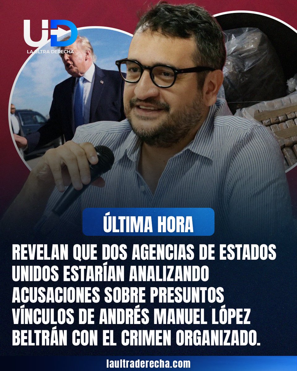 LUltraDerecha's tweet photo. 🇺🇸|🚨|🔴 #ÚLTIMAHORA ¡LOS NARCOS DE MORENA CAERÁN! Dos agencias de seguridad de Estados Unidos estarían examinando acusaciones sobre presuntos vínculos de Andrés Manuel “Andy” López Beltrán con el crimen organizado y el contrabando de combustible, de acuerdo con información publicada por The New York Times.

El reporte, basado en cinco fuentes con conocimiento de las indagaciones, señala que hasta el momento no existe una investigación penal formal en su contra.