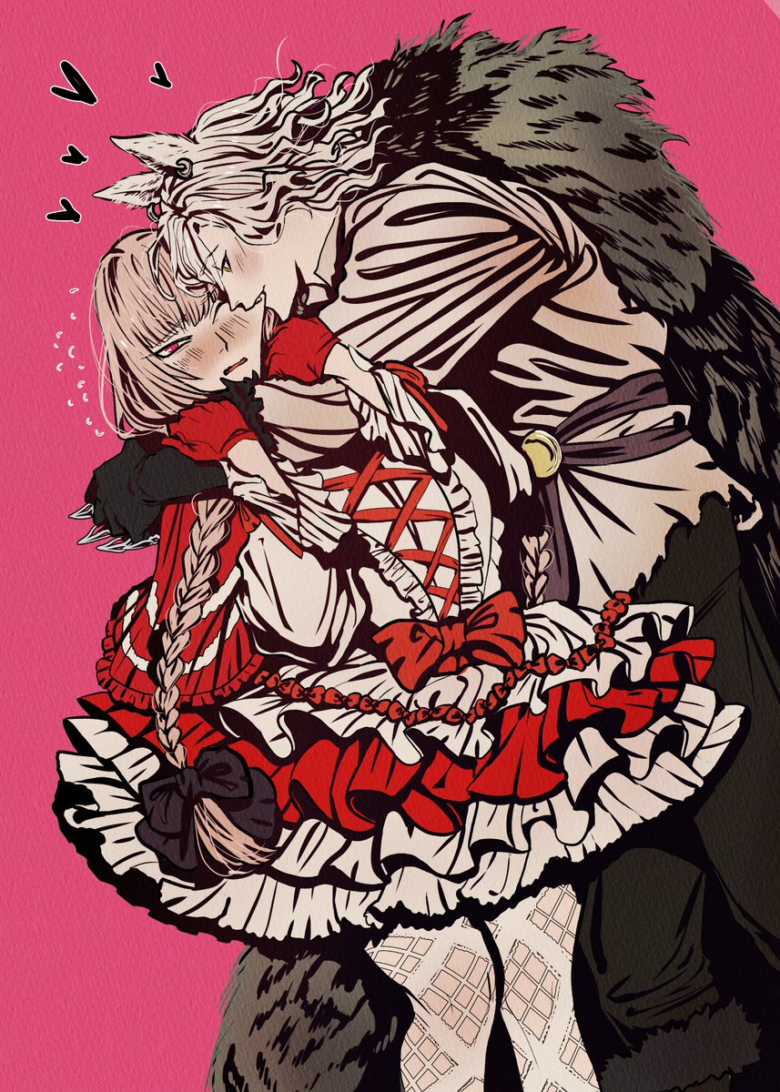 gigi_no_re's tweet photo. the big bad wolf and little red riding hood https://t.co/sNZtMQvlfk
