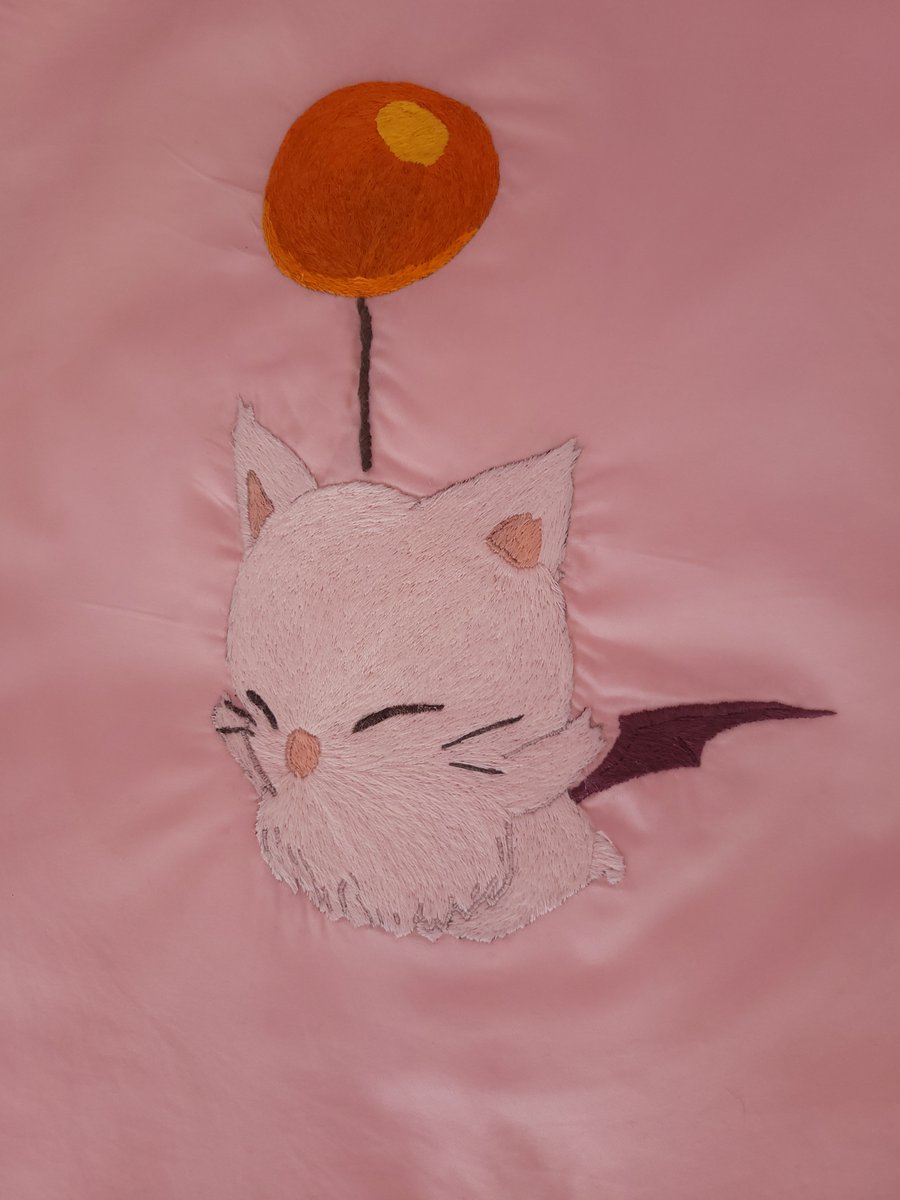 tangledupbrave's tweet photo. I don't know if anyone is interested to see, but I made my daughter a moogle blanket 💕 I'm hoping to embroider stars as a border, but she insisted on having it for nap time 😅
#ffxiv #ff14 #moogle https://t.co/xfTeKaTugO