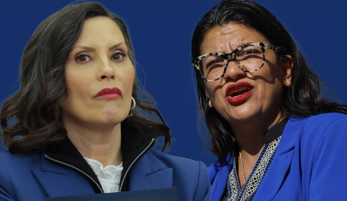 mcafeenew's tweet photo. 🚨GRETCHEN WHITMER HAS OFFICIALLY CUT RASHIDA TLAIB LOOSE AFTER FEDERAL INVESTIGATORS UNCOVERED FOREIGN CASH FLOWING INTO THE CONGRESSWOMAN’S CAMPAIGN COFFERS!

Follow @RedLivesMatterQ 

“The Congresswoman chose loyalty to Palestine over loyalty to Michigan,” said Whitmer’s Press Secretary Josephine Barron. “That choice comes with consequences — electoral defeat and likely federal prison.”

Tlaib’s office continues to deny the mountain of evidence.

Another “Squad” member learns that foreign interference isn’t just a talking point when you’re the one doing it.

Share this everywhere so they see Whitmer just threw Tlaib to the feds over foreign cash!

Follow @mcafeenew for more drops.