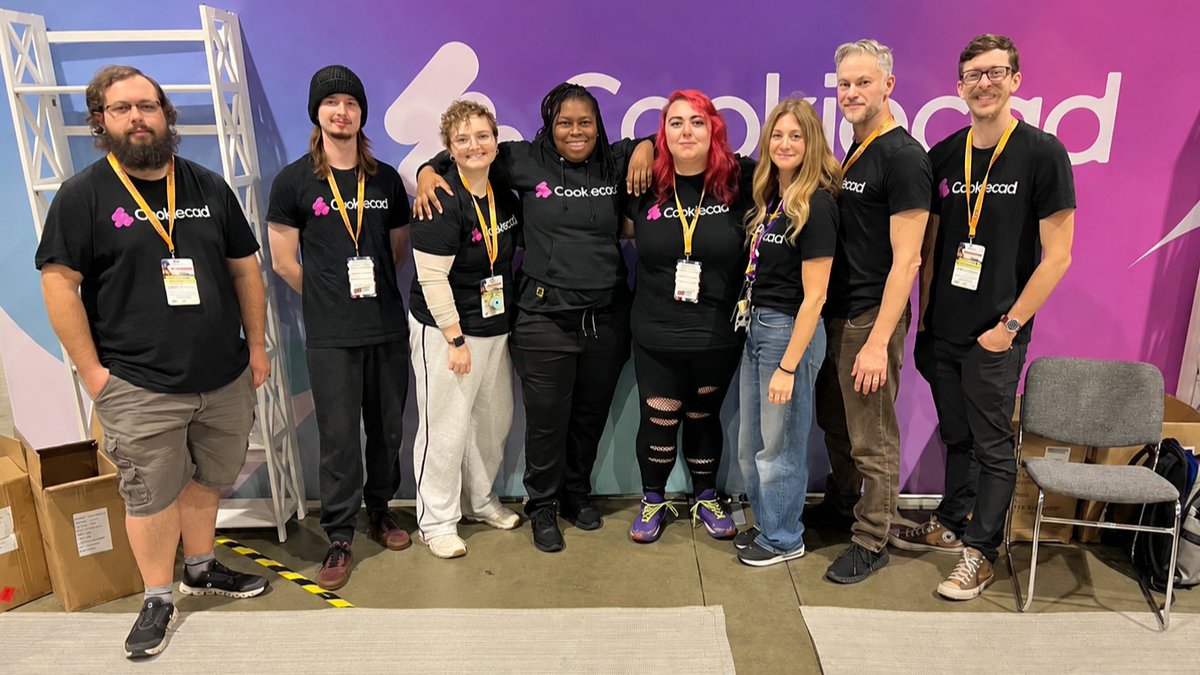 cookiecad's tweet photo. Team Cookiecad at 3DPrintopia in Philly! Big thank you to everyone who braved the city and the rain to stop by and see us at @3DPrintopia  in Philly this past weekend! It was awesome catching up with familiar faces and meeting so many new ones. 💜

Already looking forward to the next one! #3DPrintopia #Cookiecad #3DPrinting #Philly