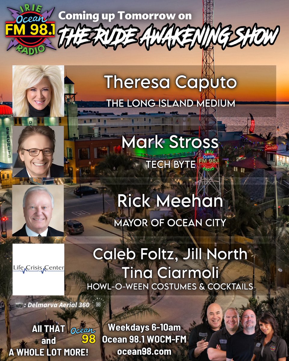 billfuhrer's tweet photo. Coming up tomorrow morning! https://t.co/WrJDdVaAOP #ocean98 #ocmd #bulldogsrudeawakeningshow #voiceofthecommunity #thankyouforlistening https://t.co/m6J6Kb3vOE