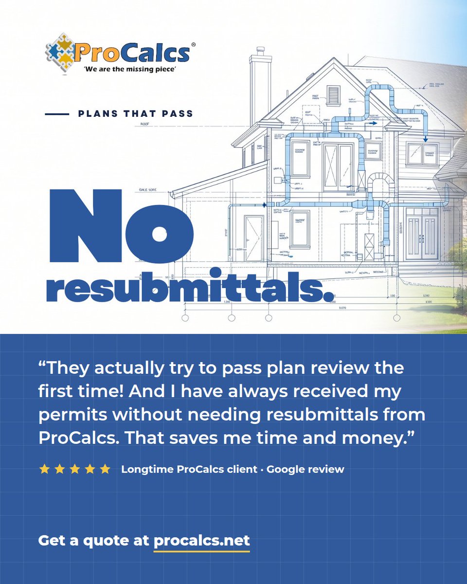 procalcs's tweet photo. Every resubmittal costs something. Days waiting on the permit office, a crew that can't start, a homeowner asking what's taking so long.
Stuck waiting on a permit? Tell us about your project at https://t.co/GJpwVgo7rX
#HVACDesign #ManualJ #BuildingPermits #HomeBuilders https://t.co/G7XmdATbCy